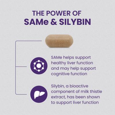 Show full view: Nutramax Denamarin with S-Adenosylmethionine & Silybin Tablets Liver Supplement for Medium Dogs, 30 count slide 6 of 12