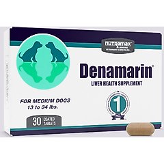 Nutramax Denamarin with S-Adenosylmethionine & Silybin Tablets Liver Supplement for Medium Dogs, 30 count