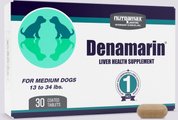 Nutramax Denamarin with S-Adenosylmethionine & Silybin Tablets Liver Supplement for Medium Dogs, 30 coun...
