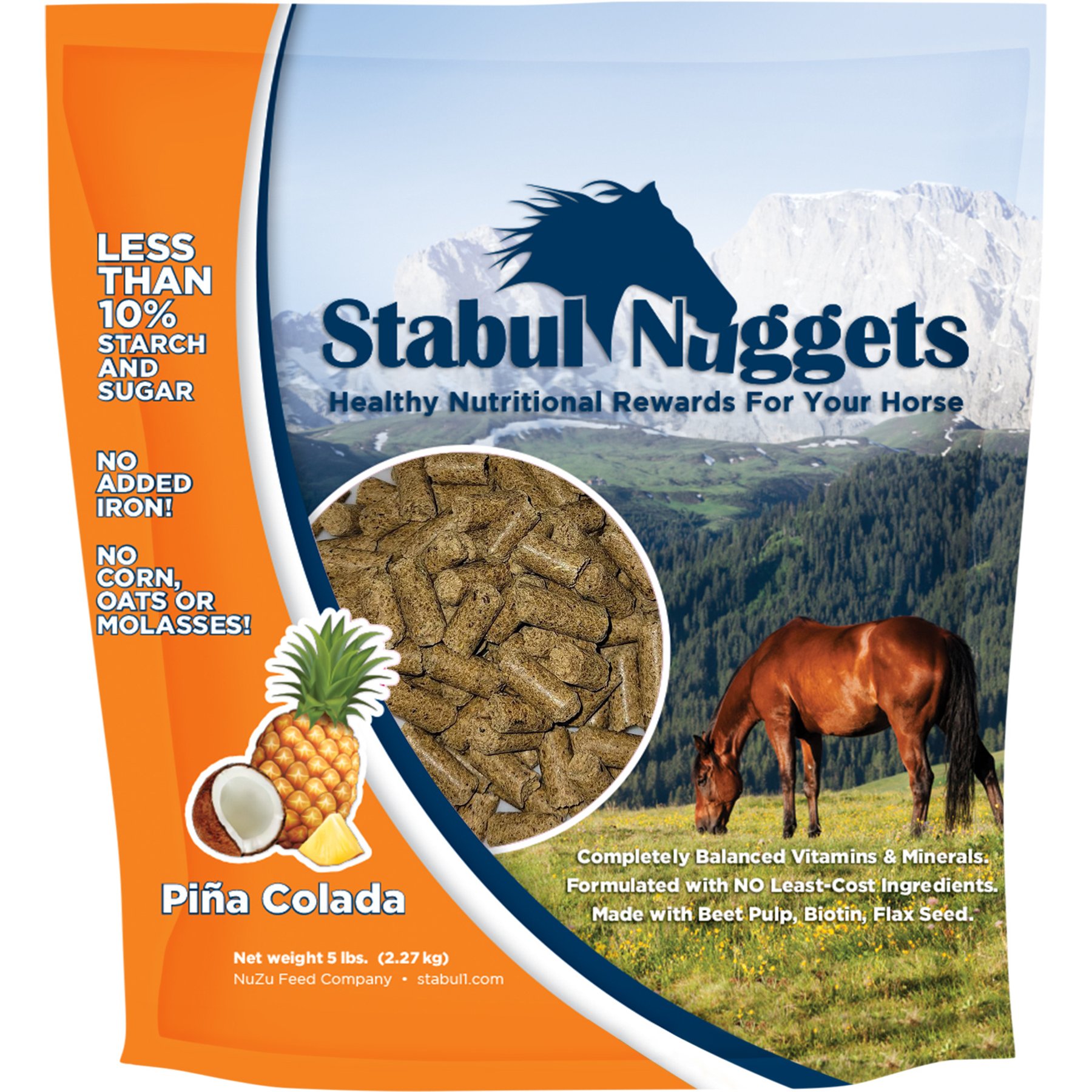 Stabul Nuggets Molasses-Free Pina Colada Horse Treats, 5-lb bag