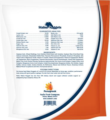 Show full view: Stabul Nuggets Molasses-Free Fenugreek Horse Treats, 5-lb bag slide 2 of 4