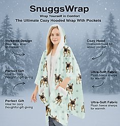 E&S PETS French Bulldog Snugg Wrap Blanket Hoodie slide 2 of 6
