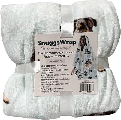 Show full view: E&S PETS Australian Shepherd Snugg Wrap Blanket Hoodie slide 6 of 6
