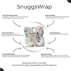 E&S PETS Westie Snugg Wrap Blanket Hoodie slide 2 of 6