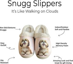 E&S PETS Shih Tzu Snugg Slippers, Tan, Small/Medium slide 2 of 6