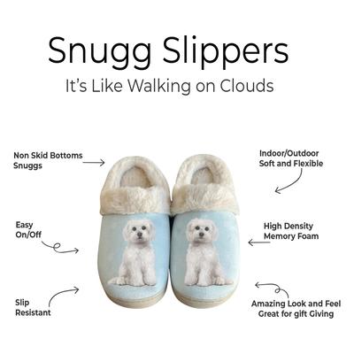 Show full view: E&S PETS Maltese Snugg Slippers, Small/Medium slide 2 of 5
