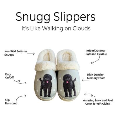 Show full view: E&S PETS Labradoodle Black Snugg Slippers, Small/Medium slide 2 of 6