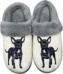 E&S PETS Chihuahua Black Snugg Slippers, Small/Medium