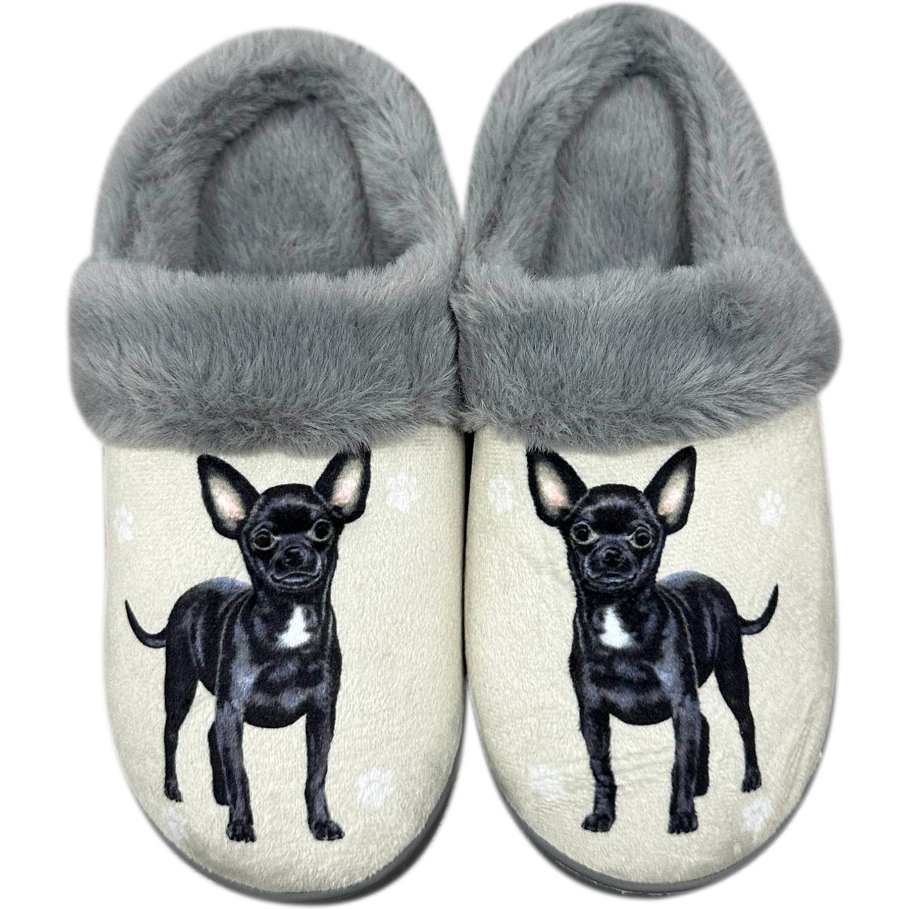 E&S PETS Chihuahua Black Snugg Slippers, Small/Medium