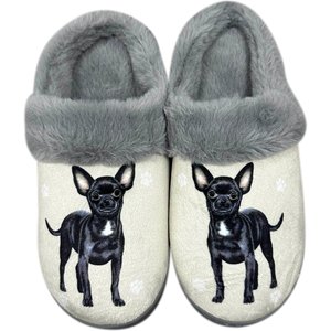 E&S PETS Chihuahua Black Snugg Slippers, Small/Medium