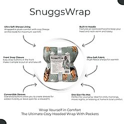 E&S PETS German Shepherd Snugg Wrap Blanket Hoodie slide 2 of 6