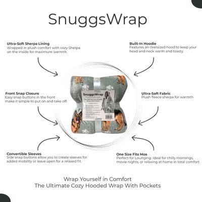 Show full view: E&S PETS German Shepherd Snugg Wrap Blanket Hoodie slide 4 of 6