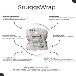 E&S PETS Bichon Frise Snugg Wrap Blanket Hoodie slide 2 of 6