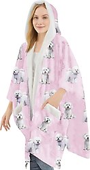 E&S PETS Bichon Frise Snugg Wrap Blanket Hoodie