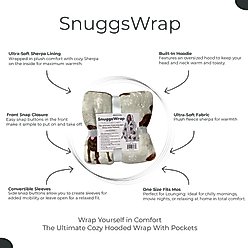 E&S PETS Chocolate Labrador Snugg Wrap Blanket Hoodie slide 2 of 6