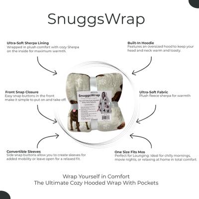Show full view: E&S PETS Chocolate Labrador Snugg Wrap Blanket Hoodie slide 4 of 6