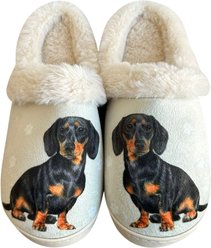 E&S PETS Dachshund Snugg Slippers, Black, Small/Medium