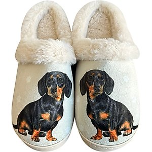 E&S PETS Dachshund Snugg Slippers, Black, Small/Medium
