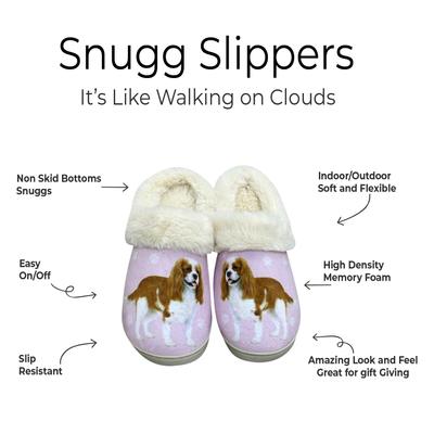 Show full view: E&S PETS Cavalier King Charles Snugg Slippers, Large/X-Large slide 2 of 6