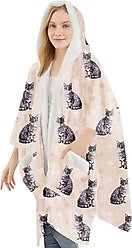 E&S PETS Silver Tabby Snugg Wrap Blanket Hoodie