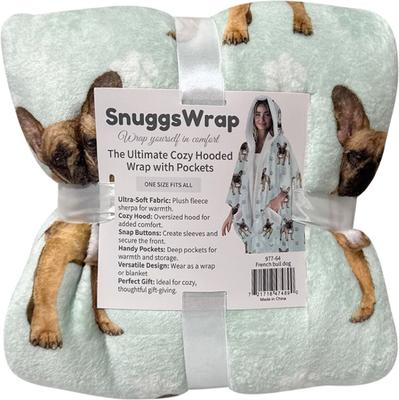 Show full view: E&S PETS French Bulldog Snugg Wrap Blanket Hoodie slide 6 of 6