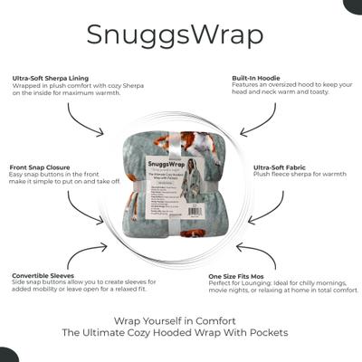Show full view: E&S PETS Boxer Snugg Wrap Blanket Hoodie slide 4 of 6