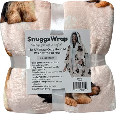 Show full view: E&S PETS Yorkie Snugg Wrap Blanket Hoodie slide 6 of 6