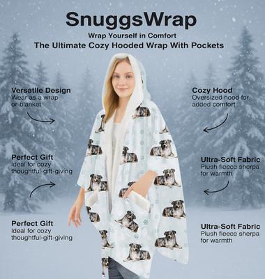 Show full view: E&S PETS Australian Shepherd Snugg Wrap Blanket Hoodie slide 3 of 6