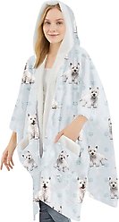 E&S PETS Westie Snugg Wrap Blanket Hoodie