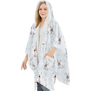 E&S PETS Westie Snugg Wrap Blanket Hoodie