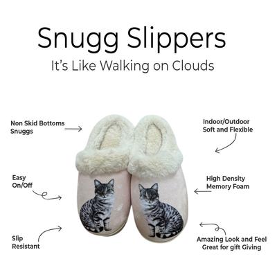 Show full view: E&S PETS Silver Tabby Snugg Slippers, Large/X-Large slide 2 of 6