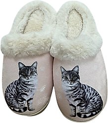 E&S PETS Silver Tabby Snugg Slippers, Large/X-Large