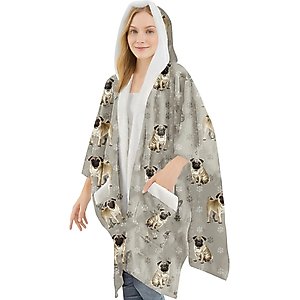 E&S PETS Pug Snugg Wrap Blanket Hoodie