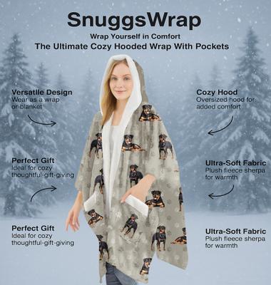 Show full view: E&S PETS Rottweiler Snugg Wrap Blanket Hoodie slide 3 of 6