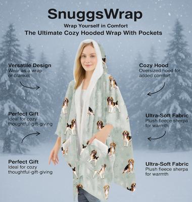 Show full view: E&S PETS Beagle Snugg Wrap Blanket Hoodie slide 3 of 6