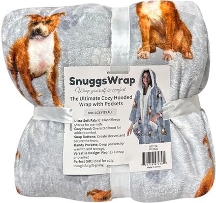 Show full view: E&S PETS Pit Bull Snugg Wrap Blanket Hoodie slide 6 of 6
