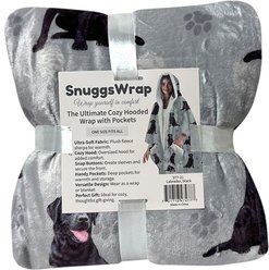 E&S PETS Black Labrador Snugg Wrap Blanket Hoodie slide 2 of 6