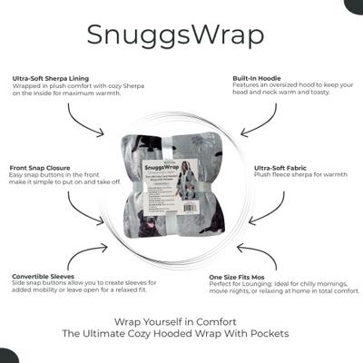 Show full view: E&S PETS Black Labrador Snugg Wrap Blanket Hoodie slide 4 of 6