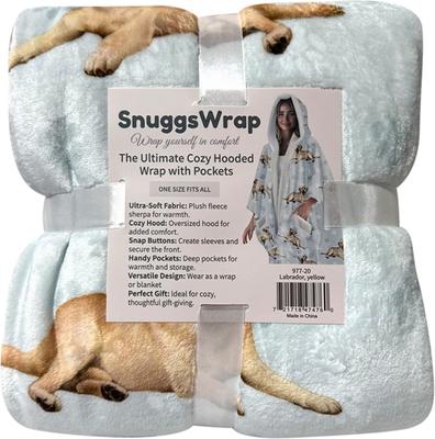 Show full view: E&S PETS Yellow Labrador Snugg Wrap Blanket Hoodie slide 6 of 6