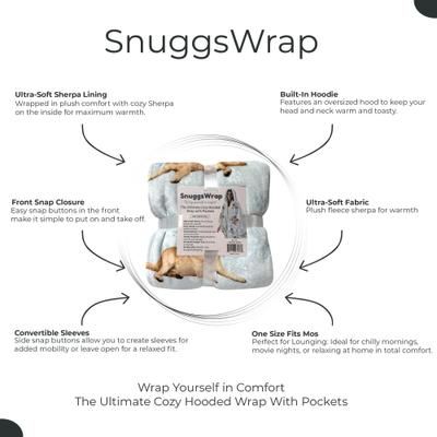 Show full view: E&S PETS Yellow Labrador Snugg Wrap Blanket Hoodie slide 4 of 6