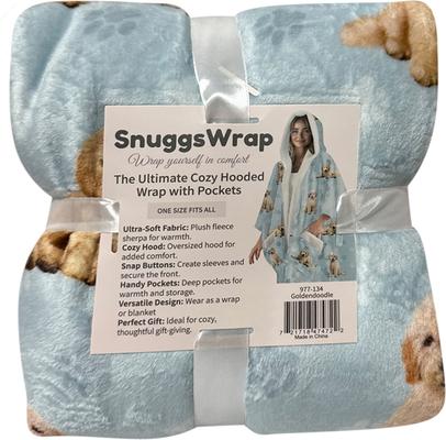 Show full view: E&S PETS Goldendoodle Snugg Wrap Blanket Hoodie slide 6 of 6