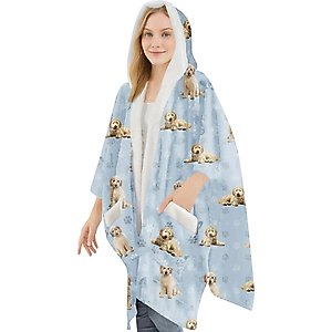 E&S PETS Goldendoodle Snugg Wrap Blanket Hoodie