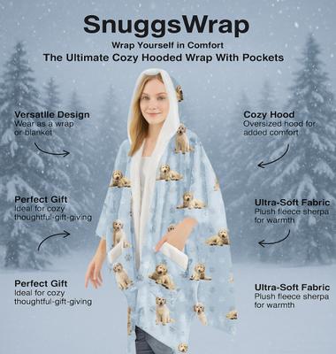 Show full view: E&S PETS Goldendoodle Snugg Wrap Blanket Hoodie slide 3 of 6