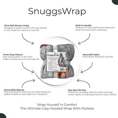 Show full view: E&S PETS Dachshund Snugg Wrap Blanket Hoodie, Red slide 4 of 6