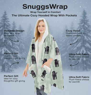 Show full view: E&S PETS Labradoodle Snugg Wrap Blanket Hoodie slide 3 of 6
