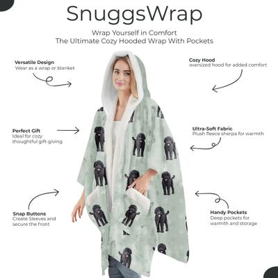 Show full view: E&S PETS Labradoodle Snugg Wrap Blanket Hoodie slide 2 of 6