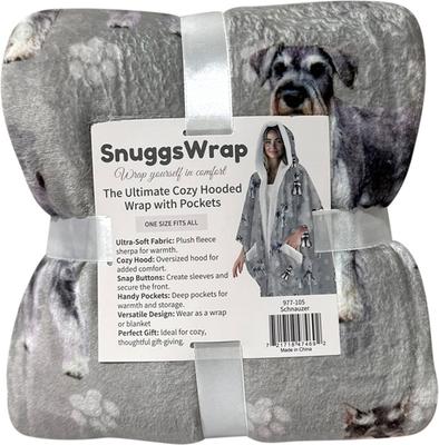 Show full view: E&S PETS Schnauzer Snugg Wrap Blanket Hoodie slide 6 of 6