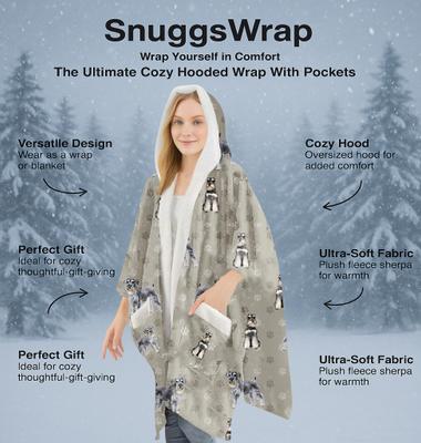 Show full view: E&S PETS Schnauzer Snugg Wrap Blanket Hoodie slide 3 of 6