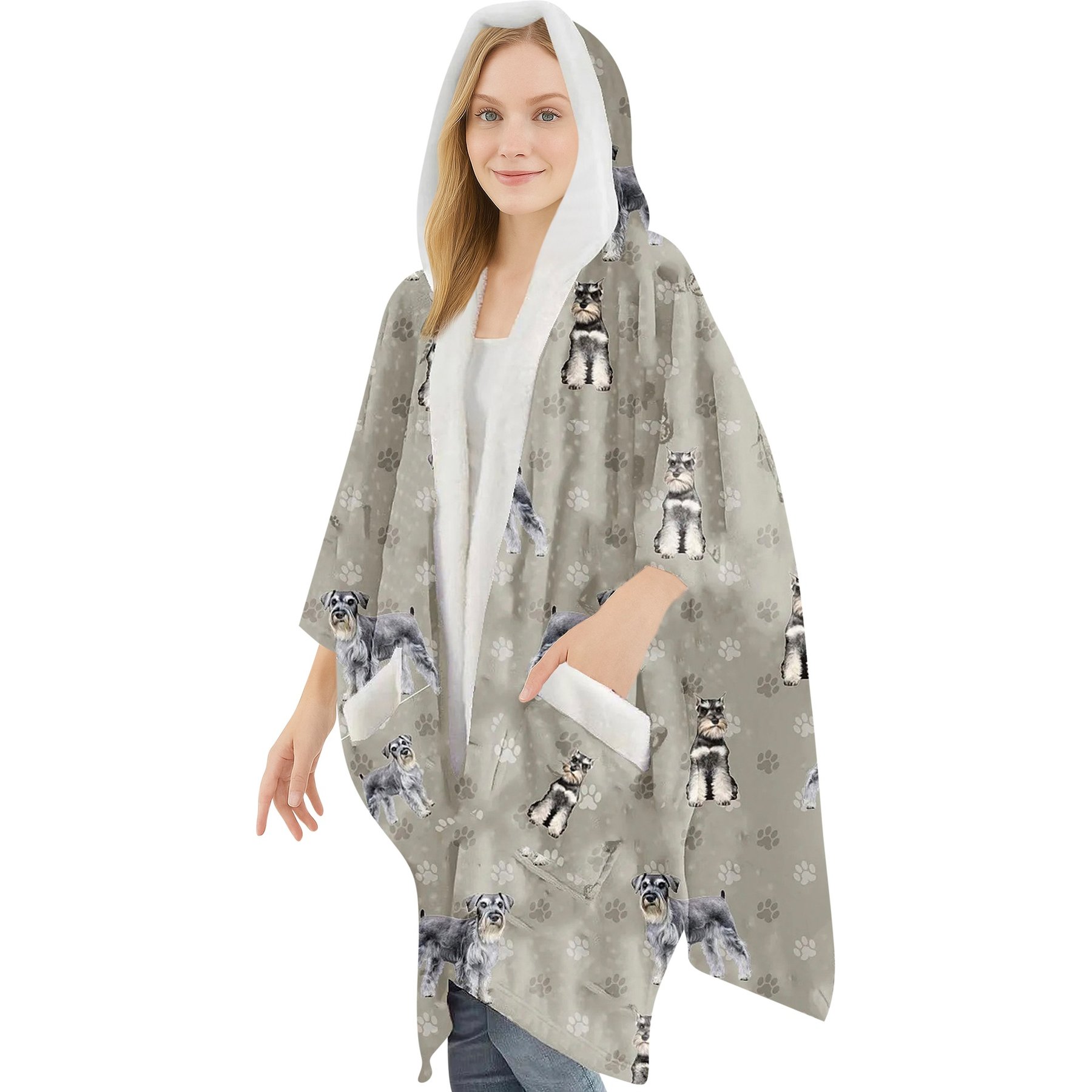 E&S PETS Schnauzer Snugg Wrap Blanket Hoodie