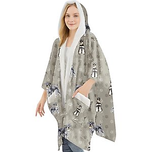 E&S PETS Schnauzer Snugg Wrap Blanket Hoodie